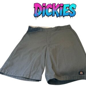 Dickies Men's Charcoal Flat Front Shorts